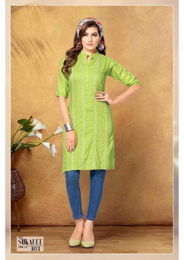 Sukanee Cac Regular Wear Rayon Designer Kurti Collection